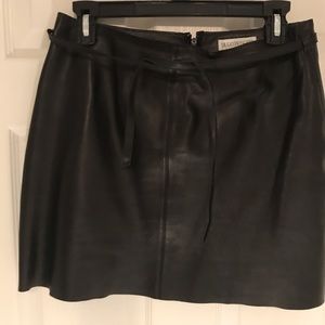 Leather mini skirt